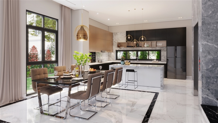 nội thất liền kề biệt thự louis city