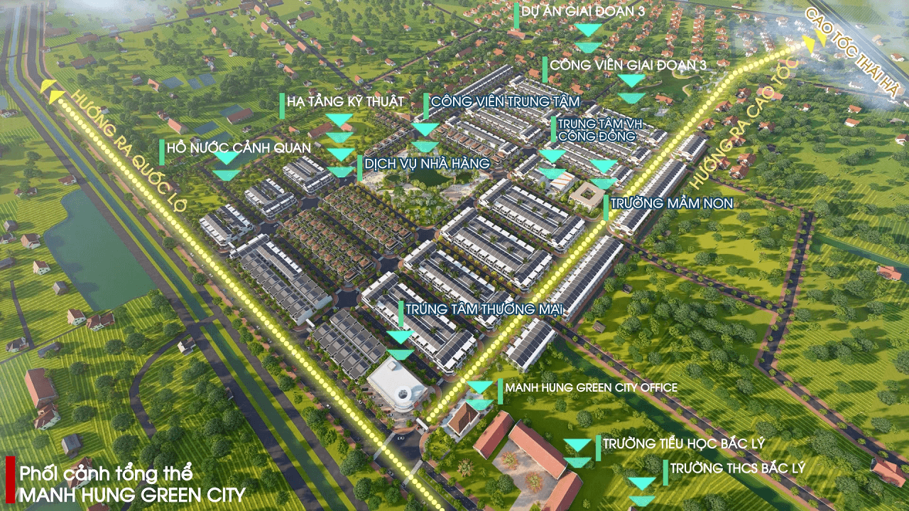 mặt bằng dự án mạnh hùng green city