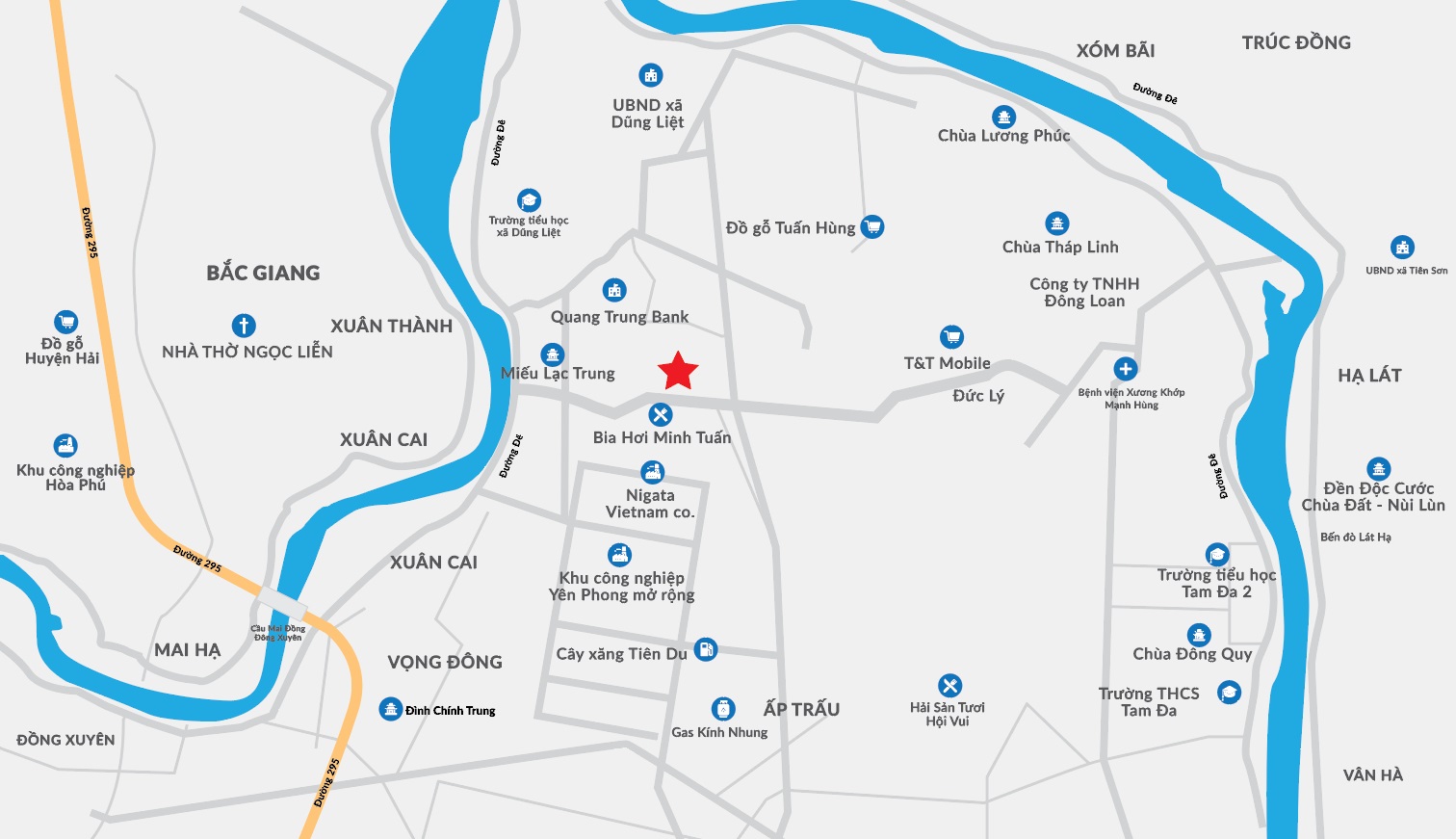 vị trí dự án dũng liệt green city