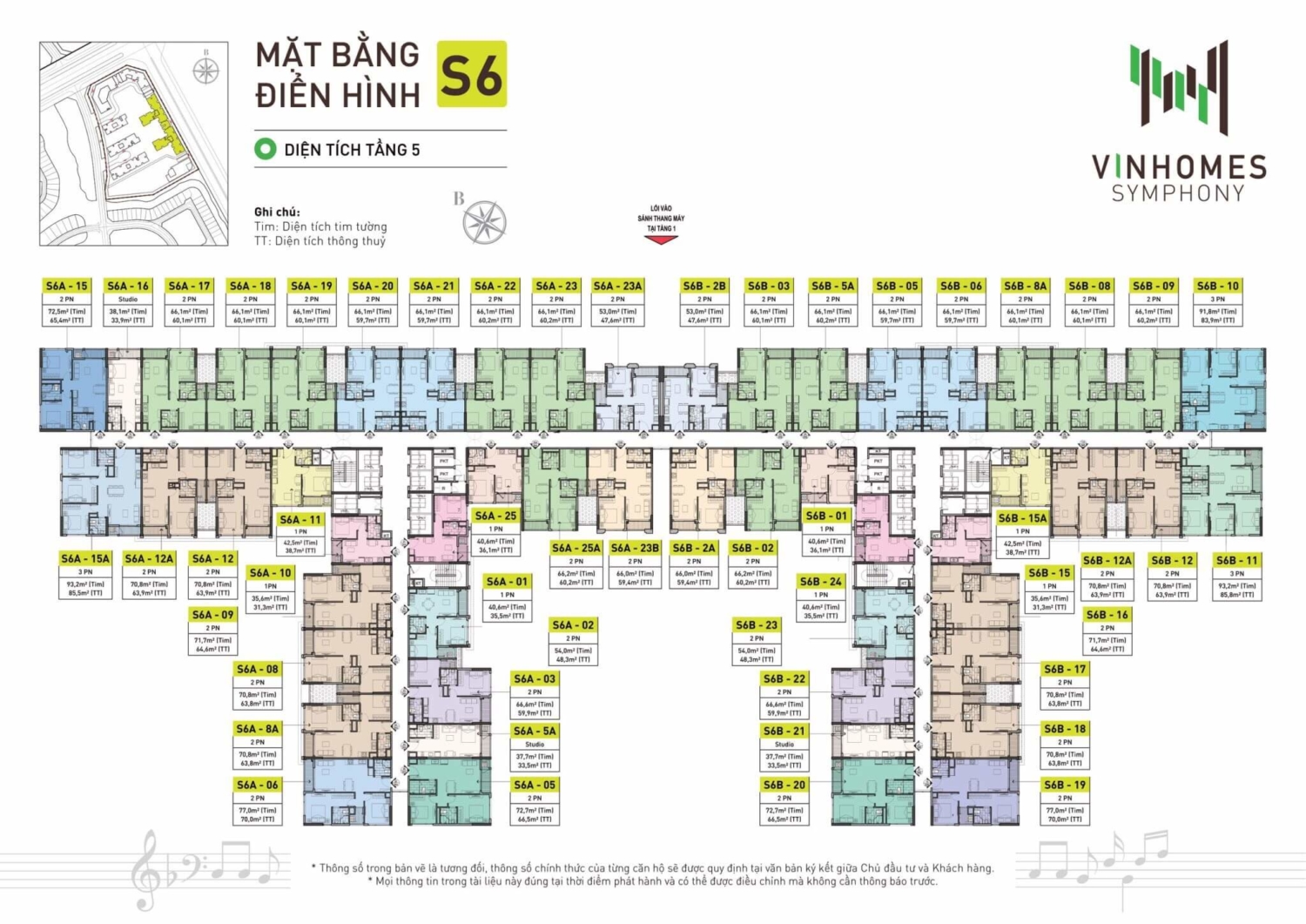 mặt bằng tòa s6