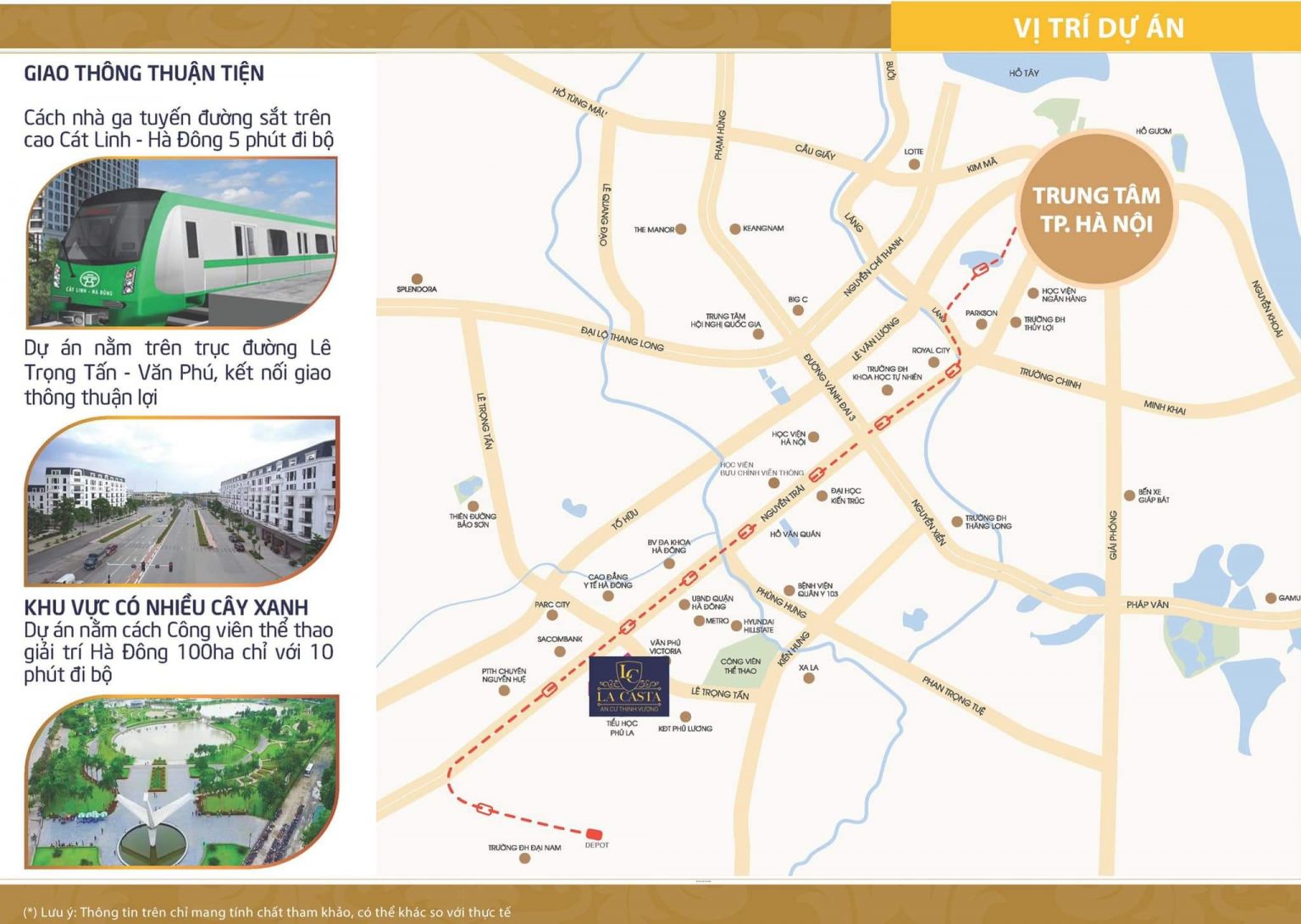 vị trí dự án la casta tower văn phú hà đông
