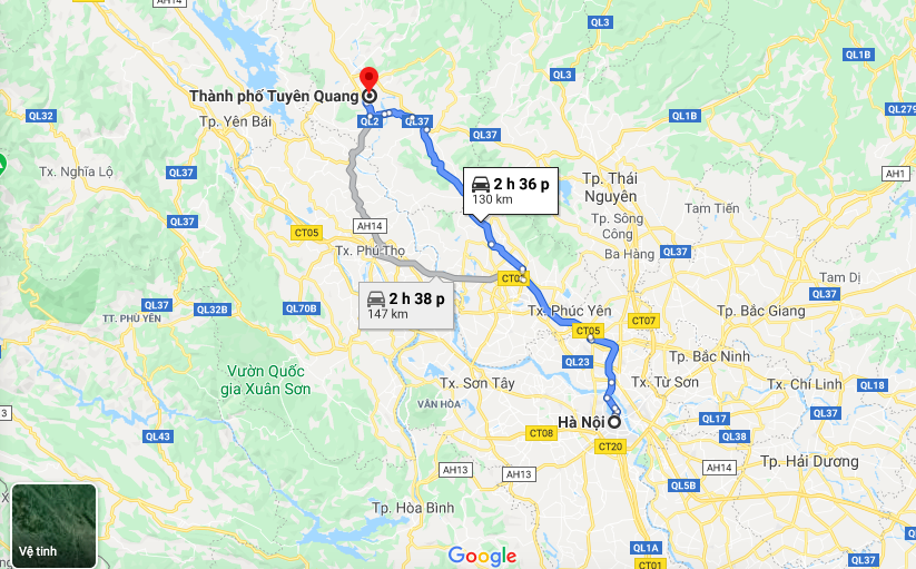 vị trí dự án spring hills tuyên quang