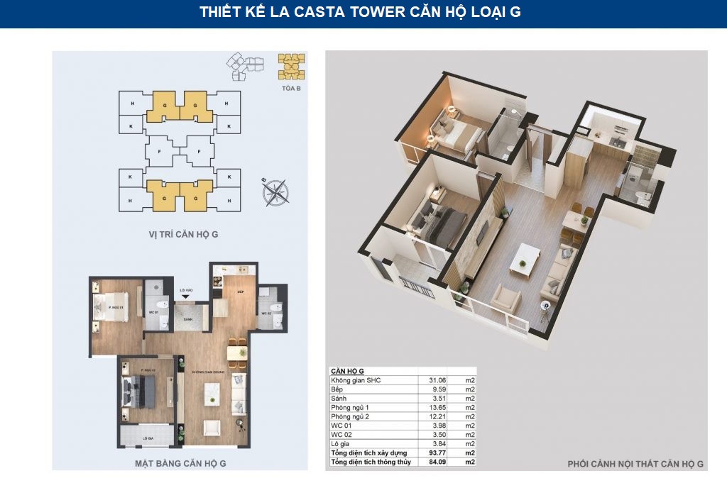 thiết kế chi tiết căn hộ g