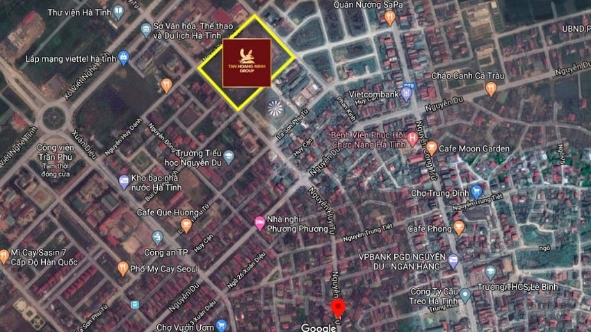 vị trí dự án d’. metropole hà tĩnh