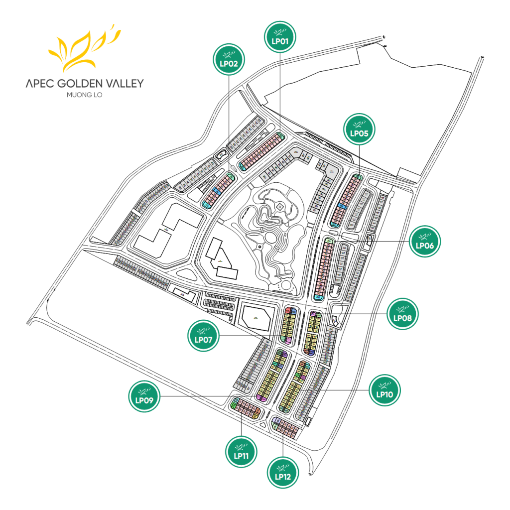 mặt bằng dự án apec golden valley mường lò nghĩa lộ