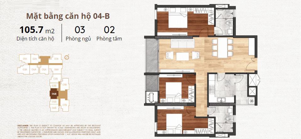thiết kế chi tiết căn hộ 4b