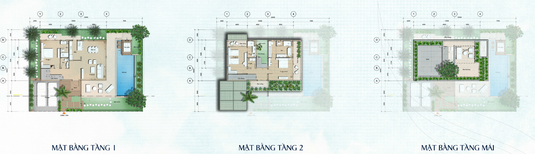 thiết kế biệt thự ngang