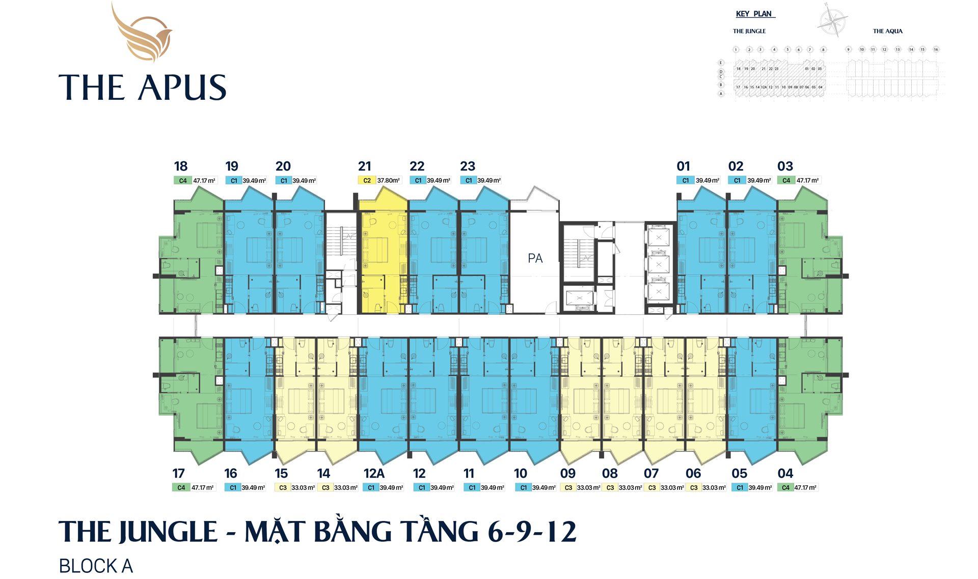 mặt bằng tầng 6
