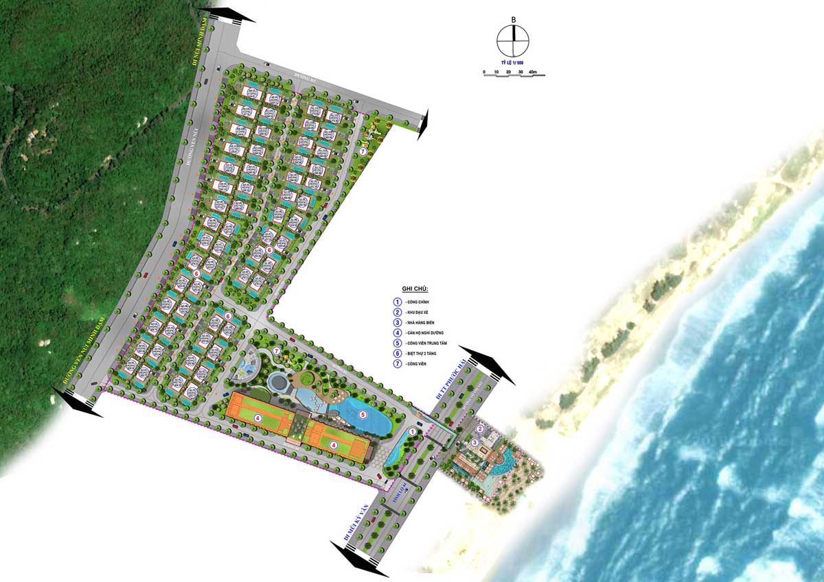 mặt bằng tổng thể dự án the apus