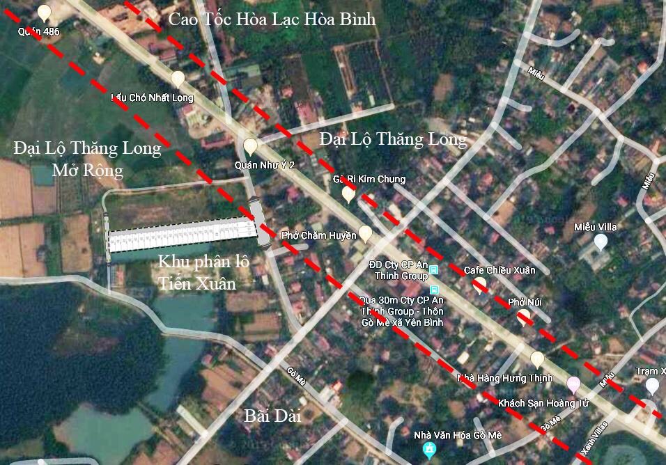 vị trí dự án hòa lạc avenue