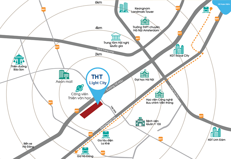 vị trí dự án tht light city