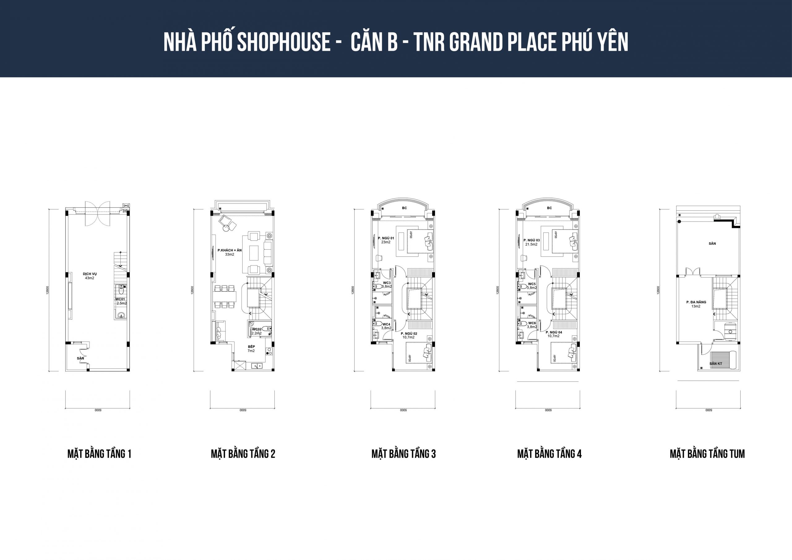 thiết kế shophouse tnr phú yên loại b1