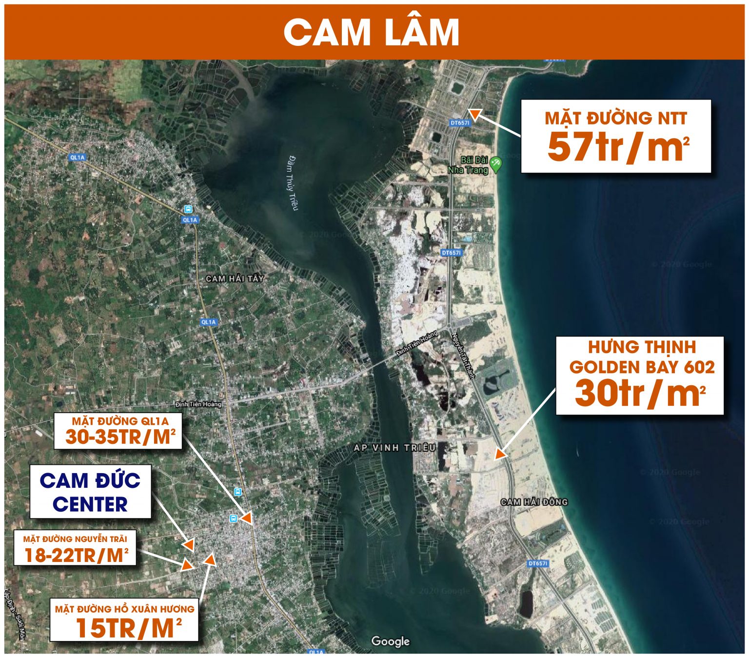 giá bán đất nền cam đức center