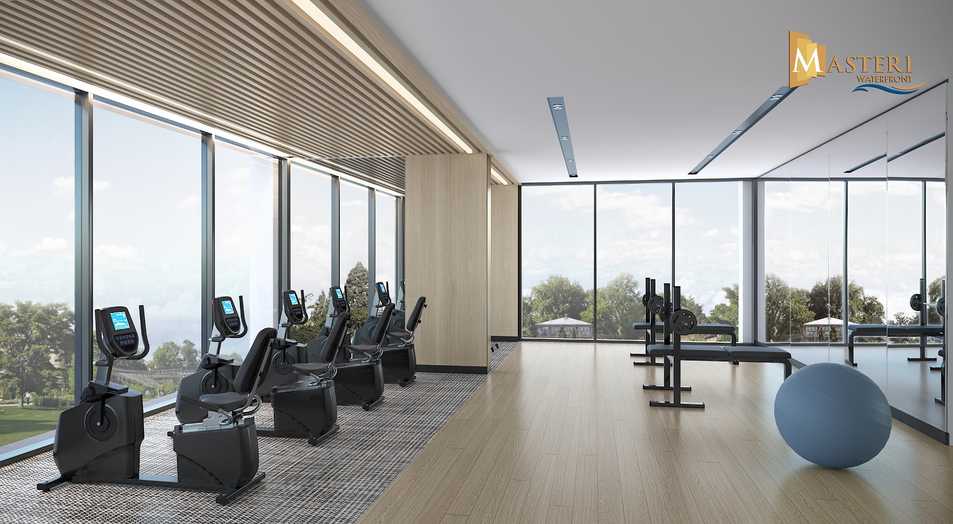 phòng gym masteri waterfront ocean park