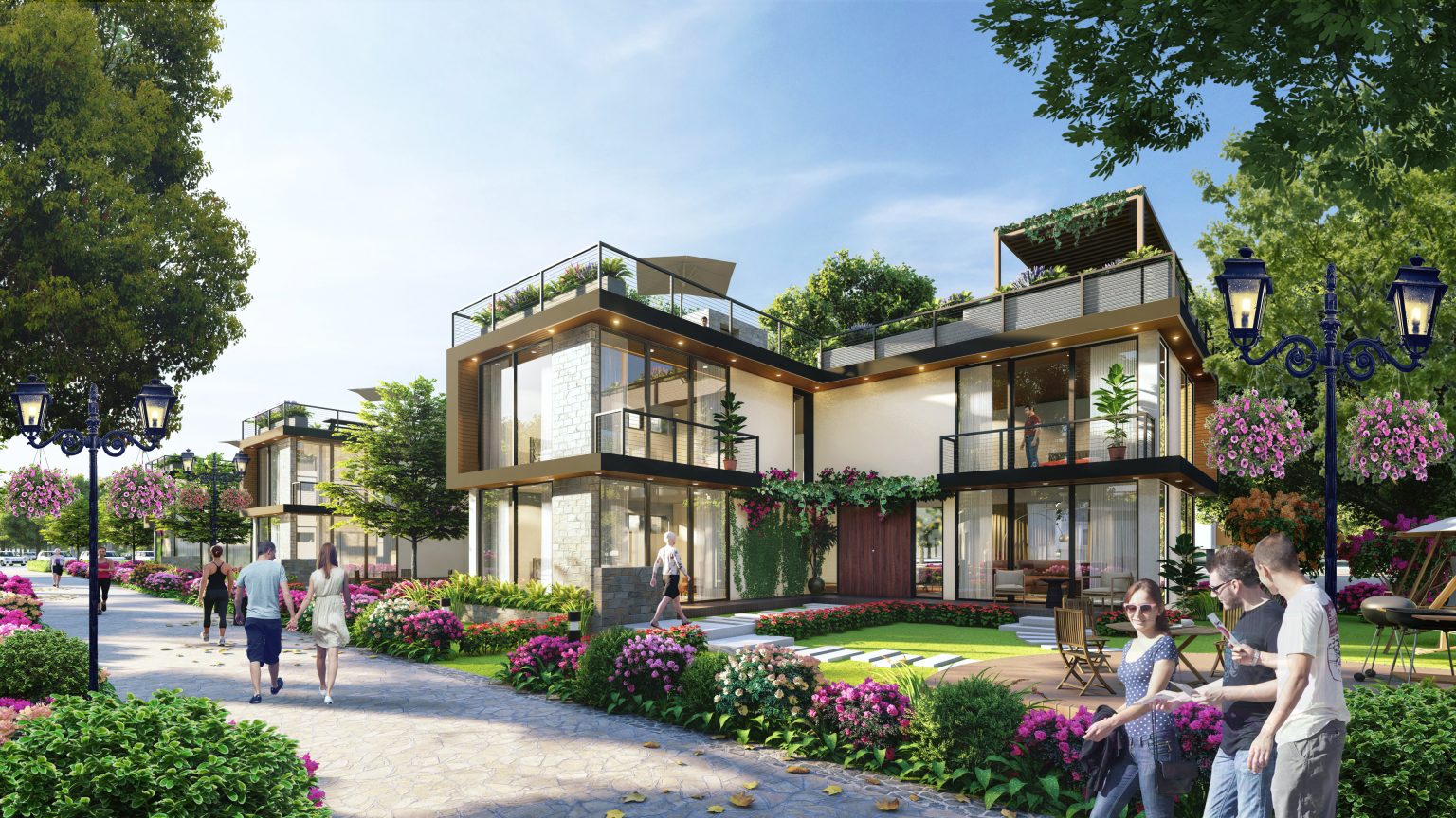 biệt thự trà cổ long beach luxury 2 tầng mẫu b