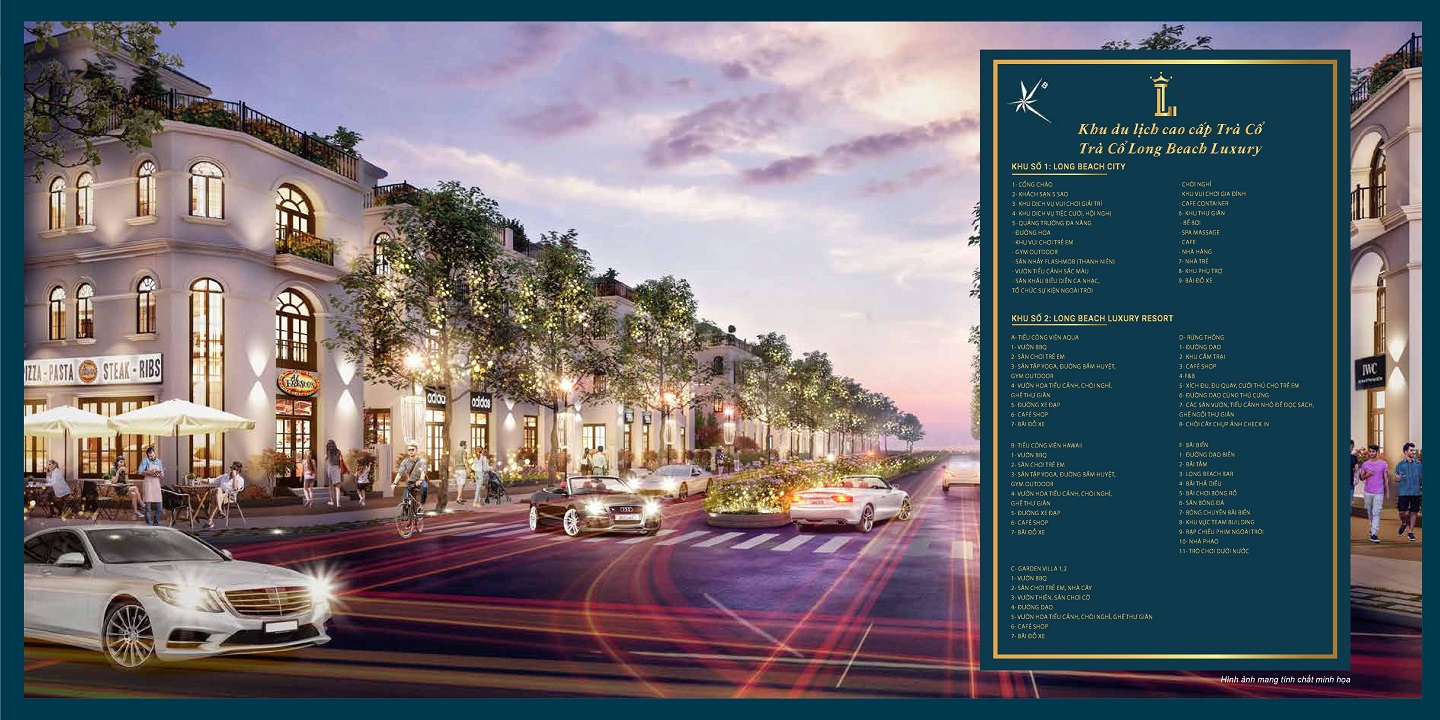 tiện ích dự án trà cổ long beach luxury
