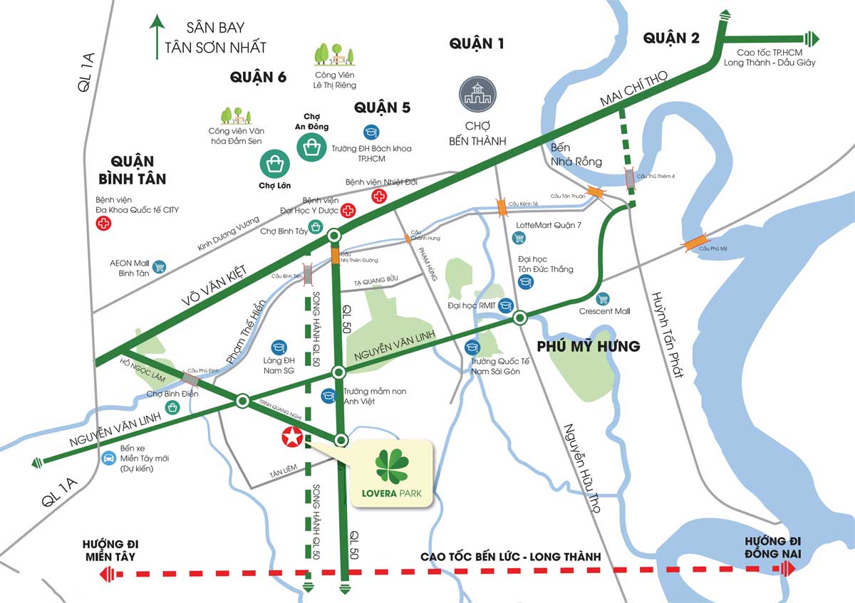 vị trí dự án lovera premier bình chánh