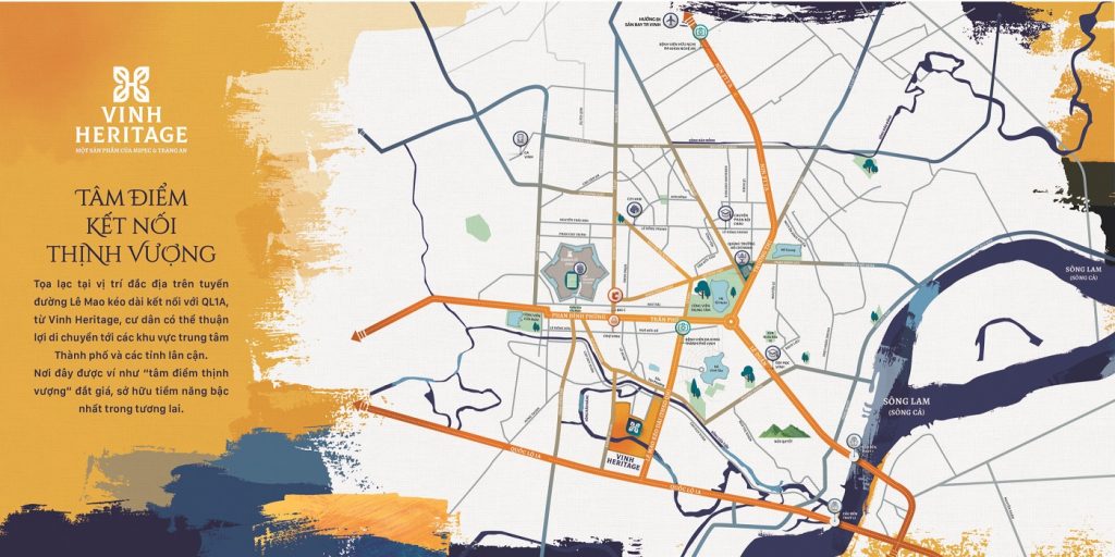 vị trí dự án vinh heritage vinh tân