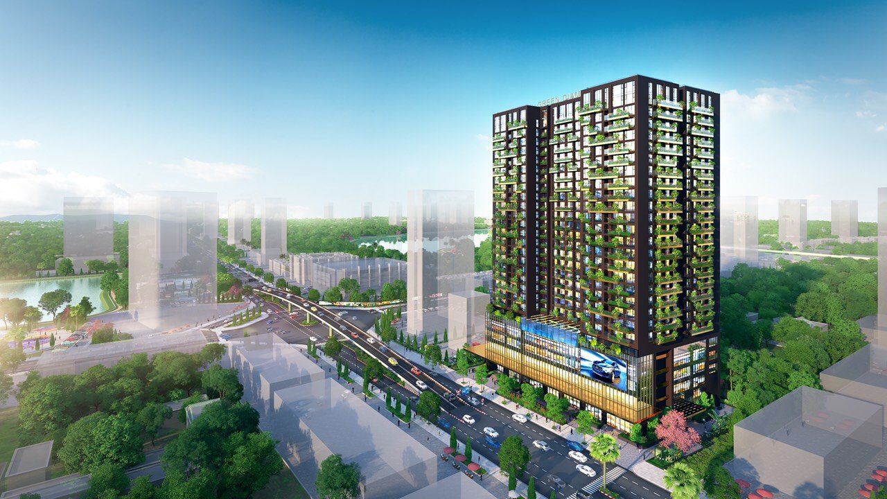 phối cảnh chung cư 93 láng hạ green diamond