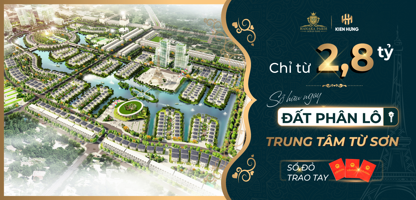 giá bán dự án hanaka paris ocean park từ sơn