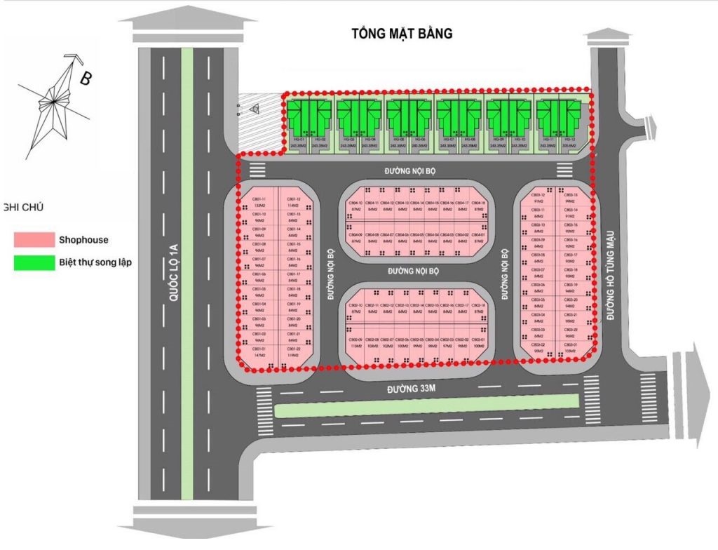 Mặt bằng phân lô dự án Catalan Boulevard Lạng Sơn