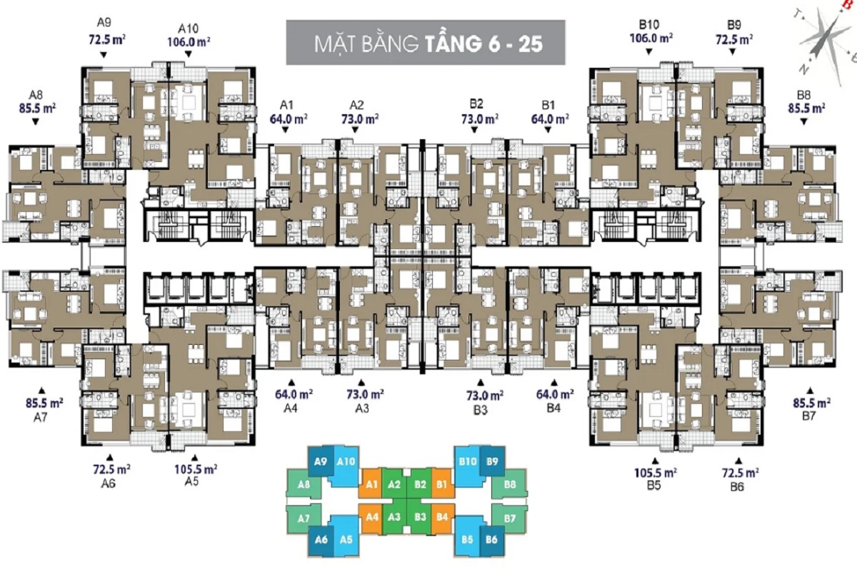 mặt bằng chung cư viha complex