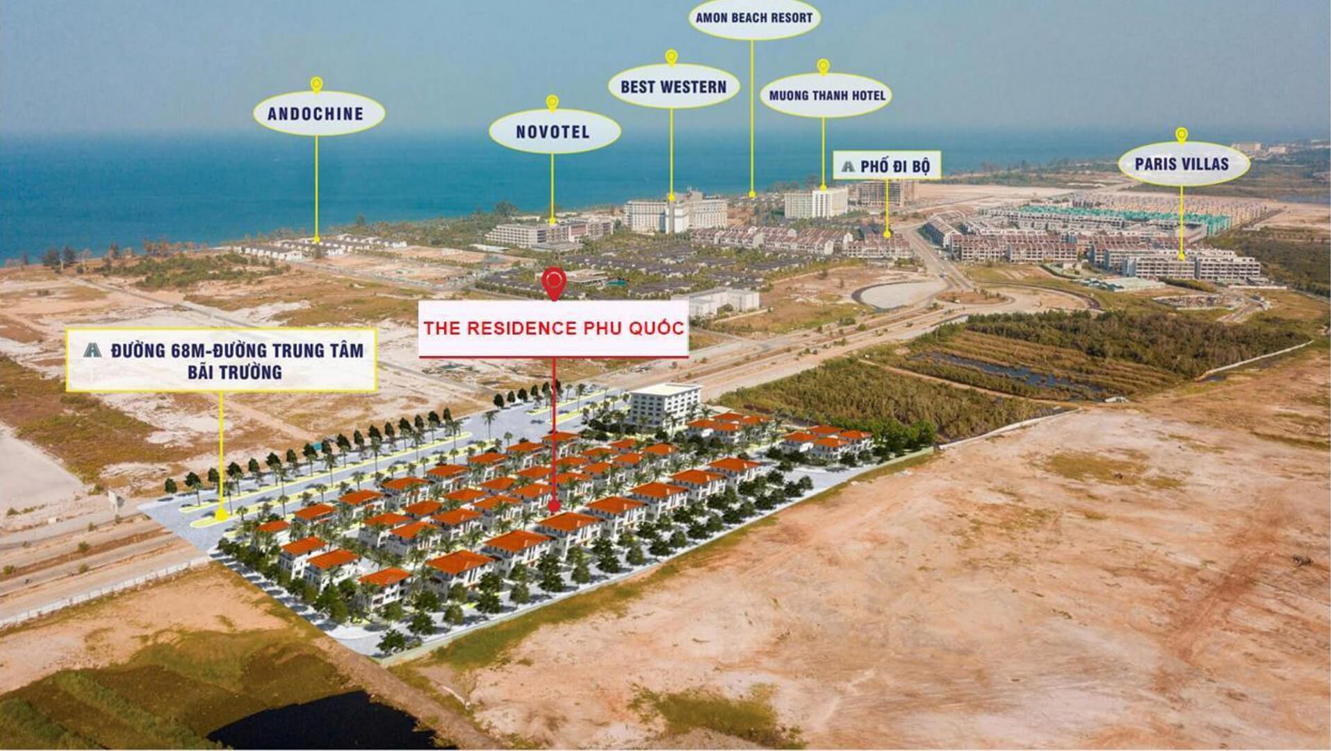 vị trí dự án the residence phú quốc