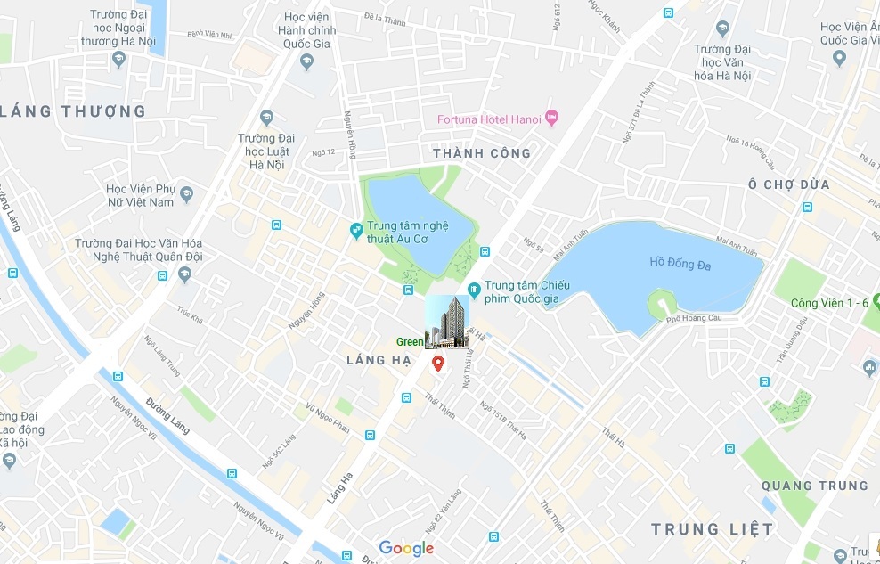 vị trí dự án chung cư 93 láng hạ