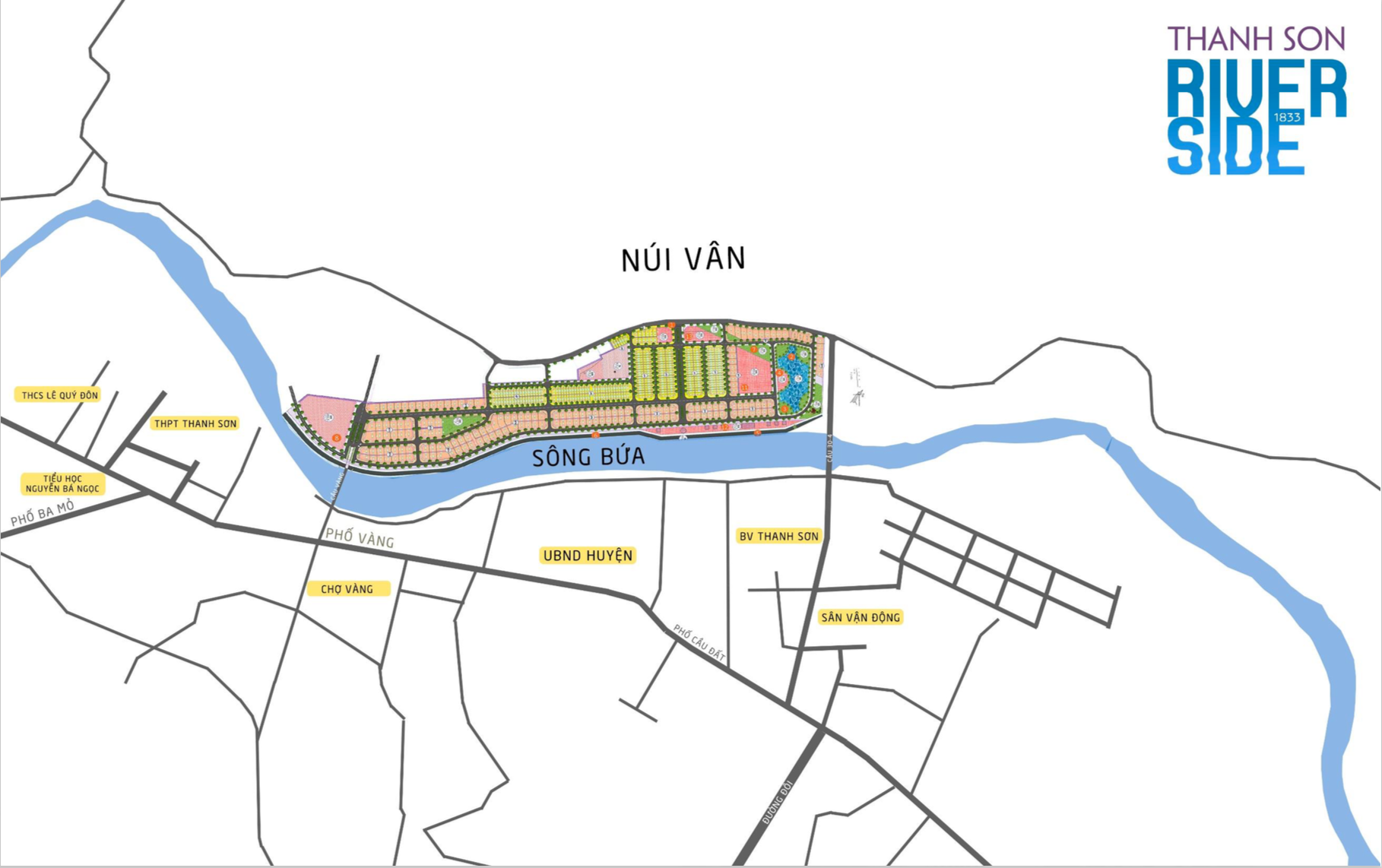 vị trí dự án thanh sơn riverside phú thọ