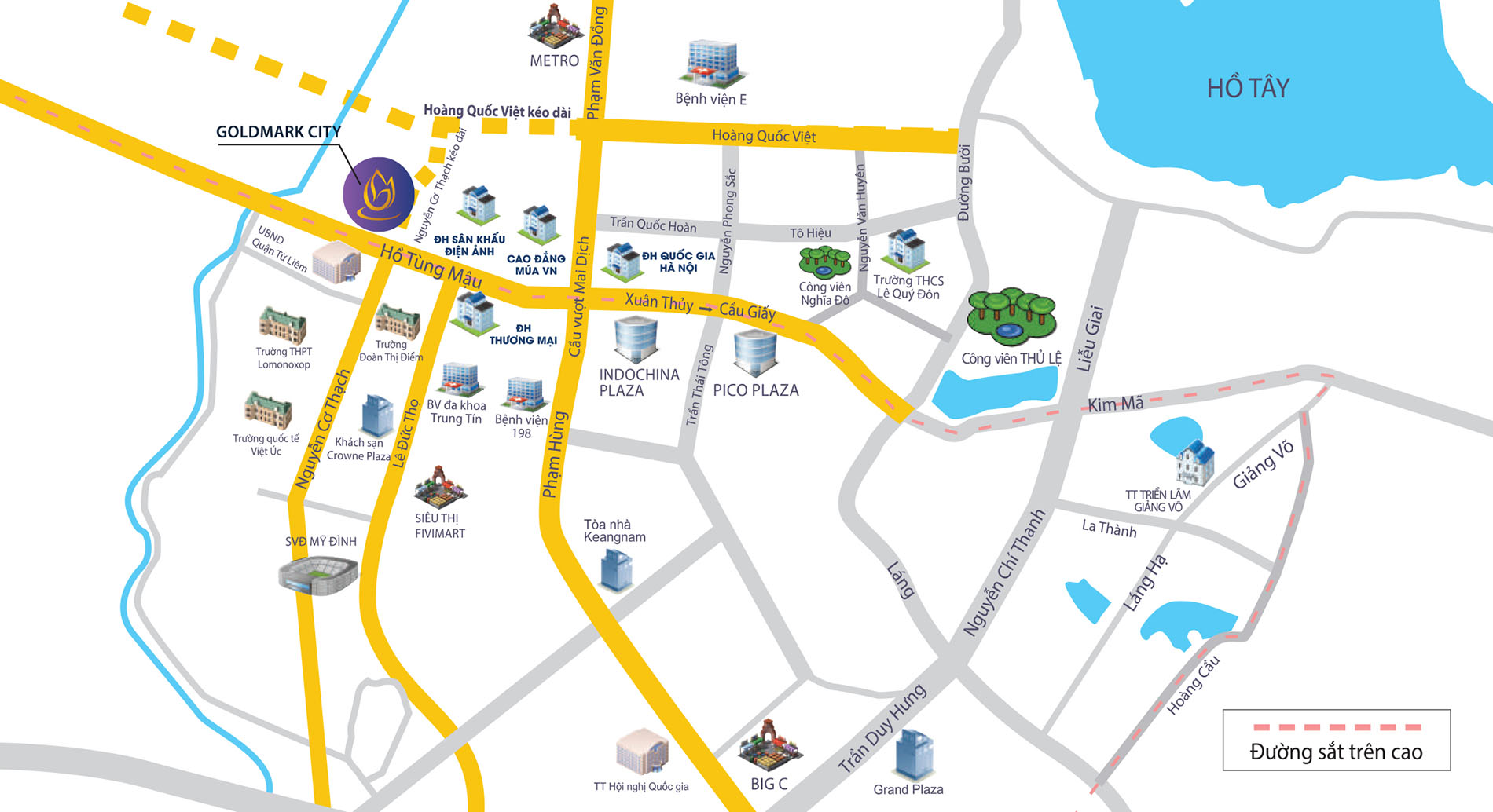 vị trí tòa diamond goldmark city