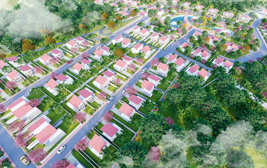 phối cảnh dự án pine valley bảo lộc