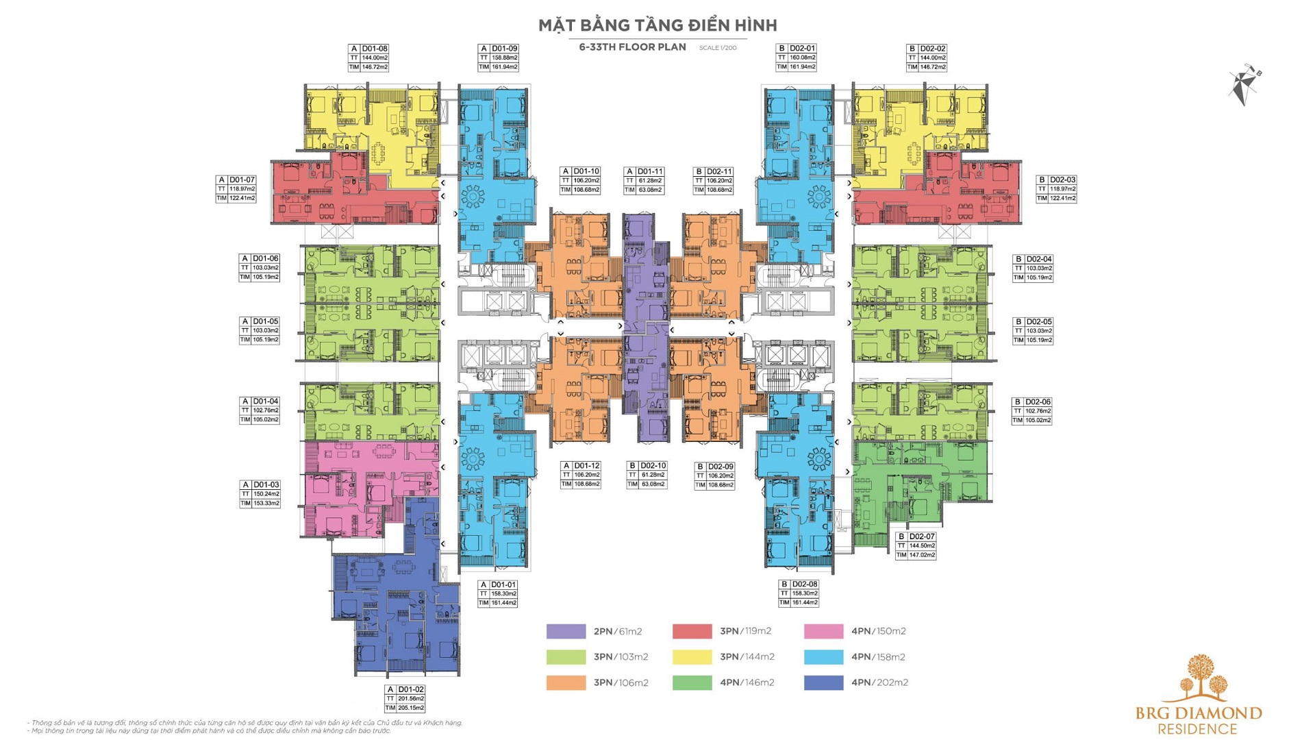 mặt bằng dự án brg diamond residence