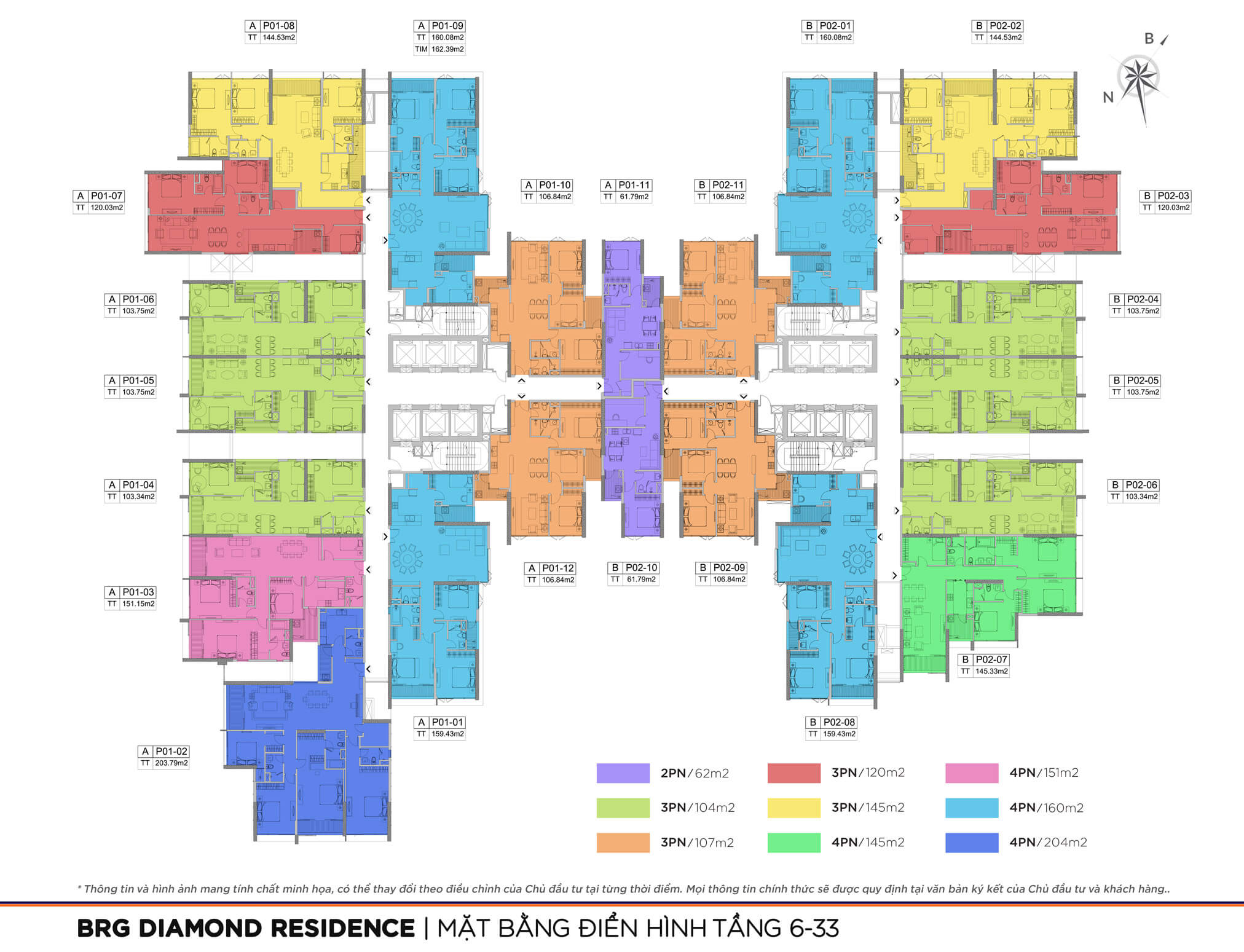 mặt bằng dự án brg diamond residence 25 lê văn lương