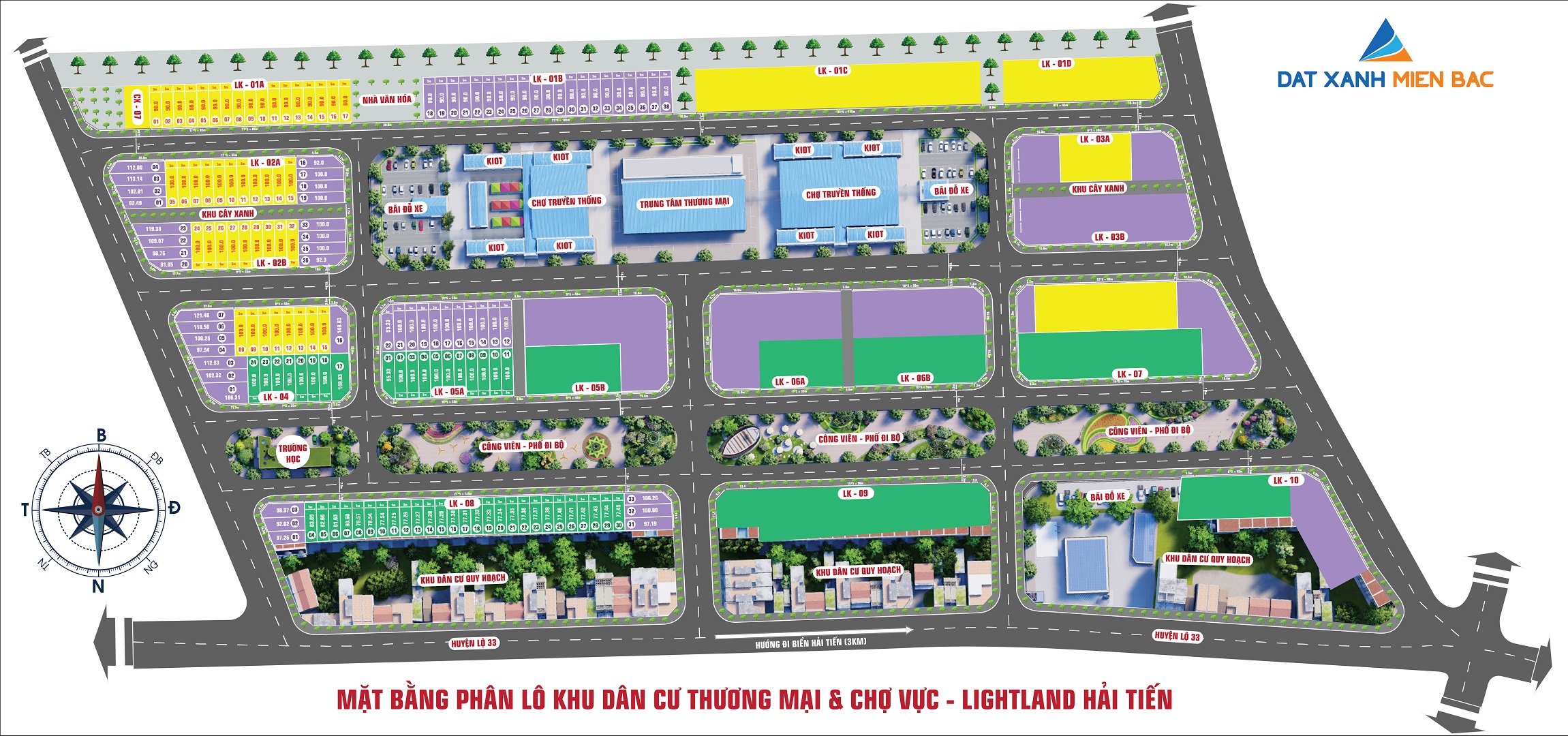 mặt bằng dự án lightland hải tiến thanh hóa