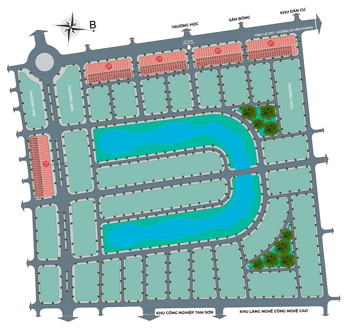 mặt bằng dự án từ sơn garden city đồng kỵ