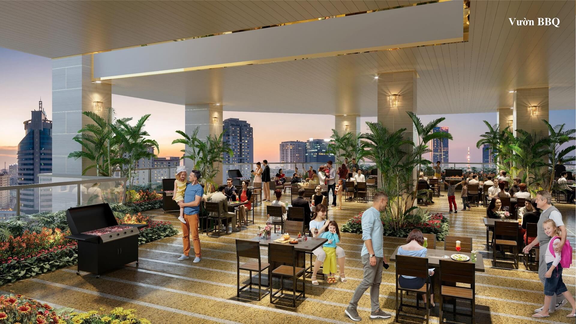 vườn bbq dự án diamond residence