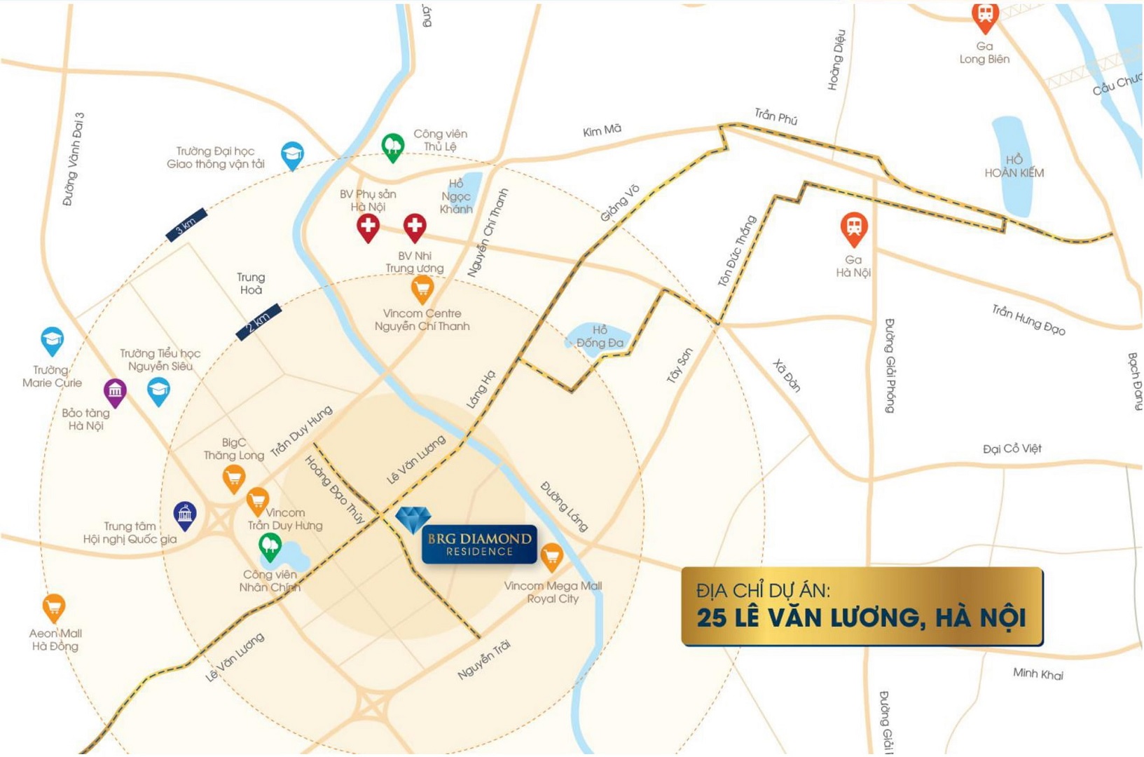 vị trí dự án brg diamond residence lê văn lương