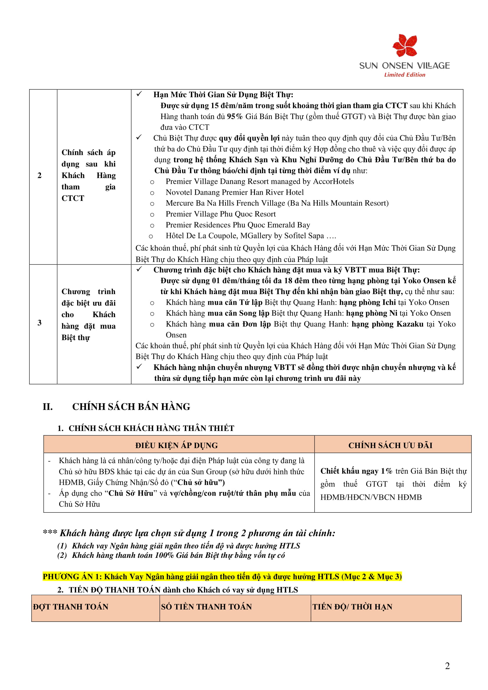 chính sách bán hàng sun quang hanh 2