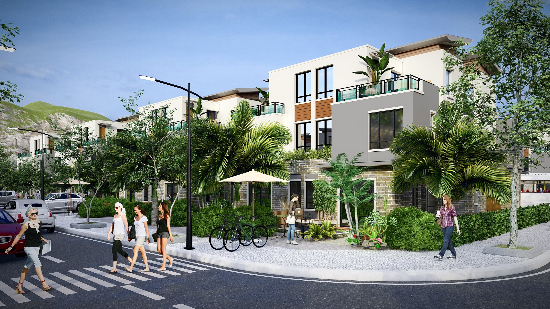phối cảnh liền kề green valley
