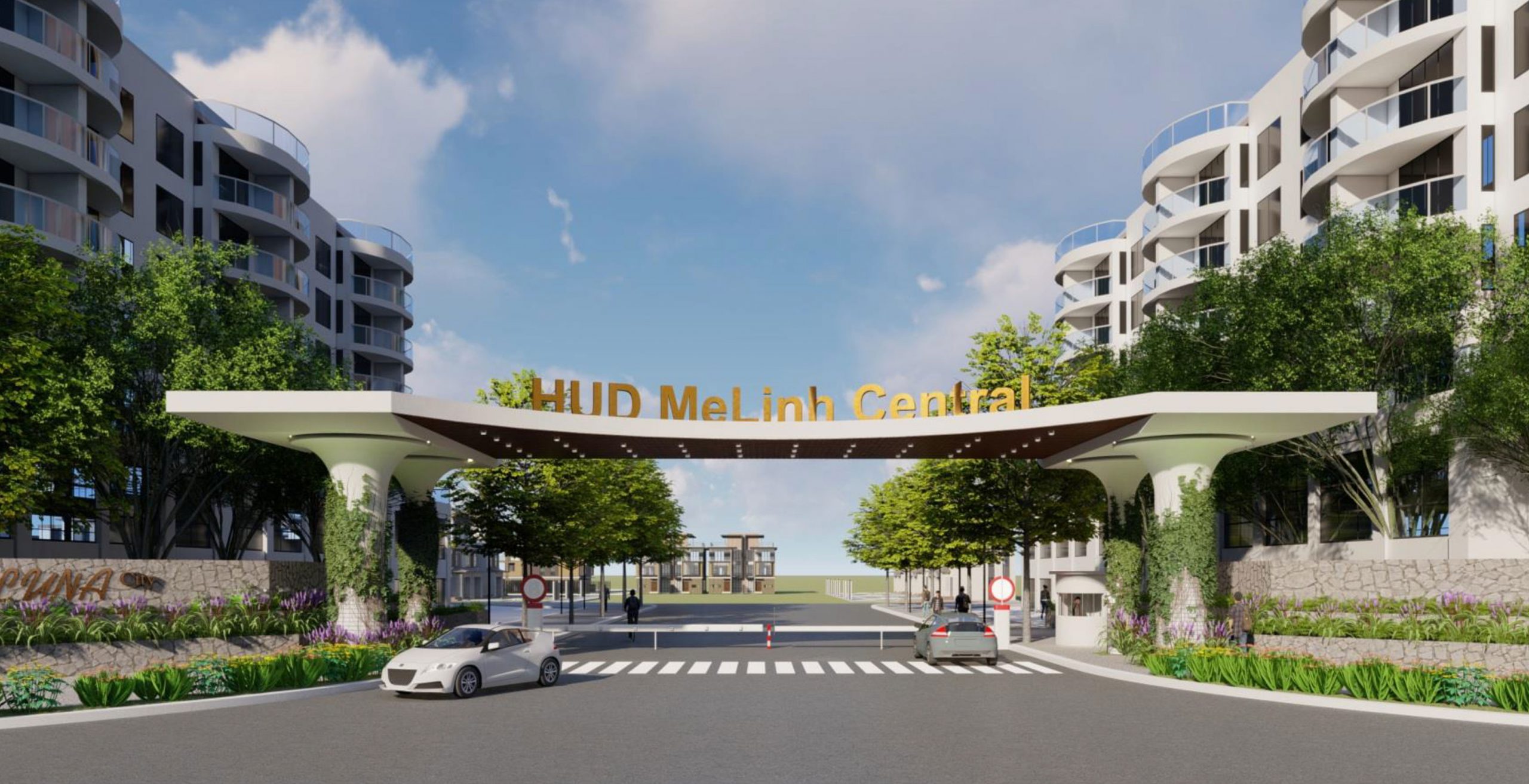 cổng chào dự án hud melinh central