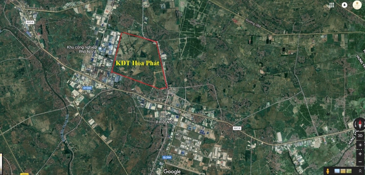 vị trí dự án hòa phát forestar mỹ hào hưng yên