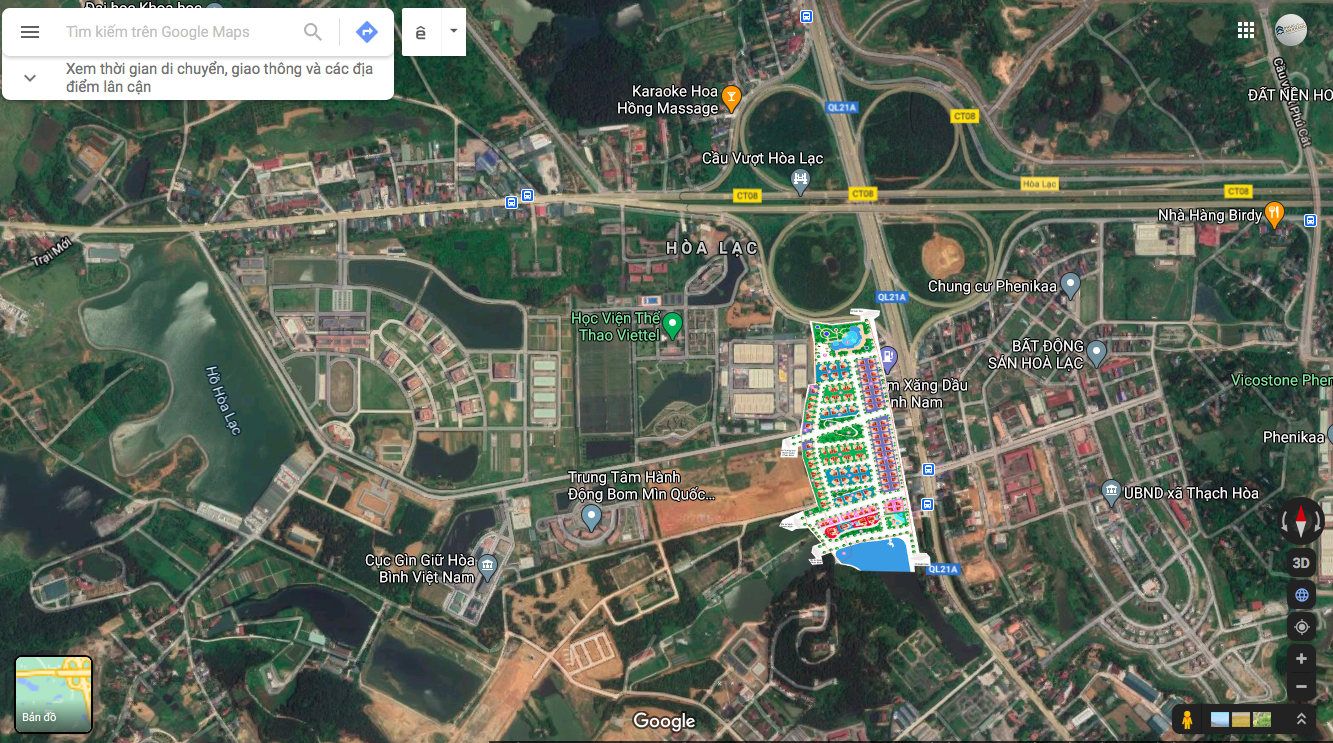 vị trí dự án V Melody Villas Hoà Lạc