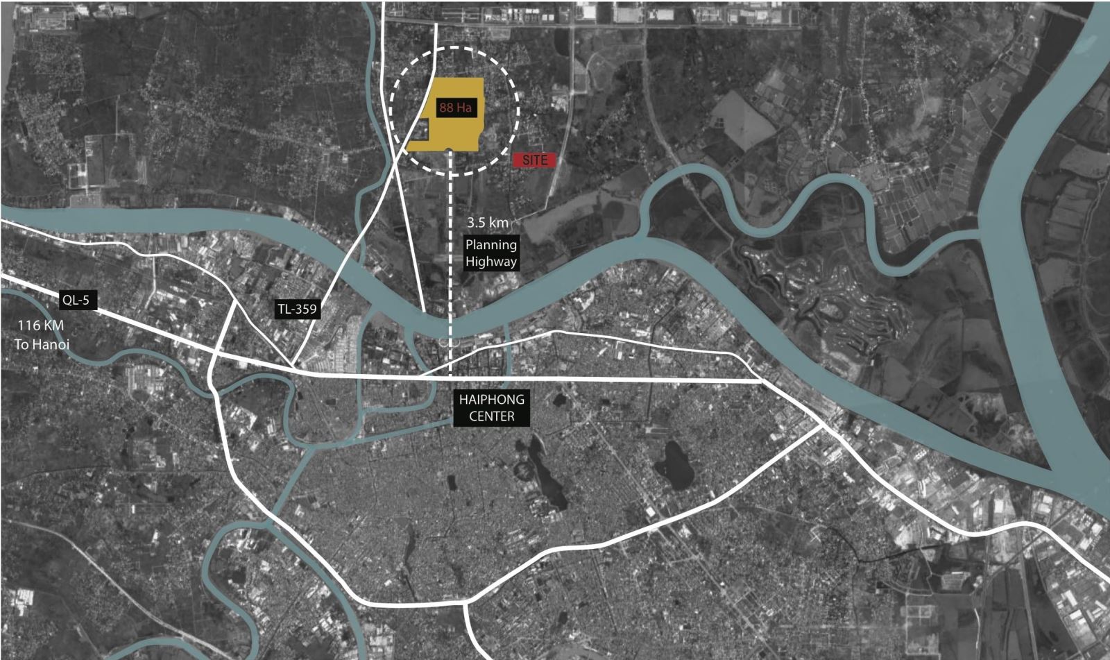 vị trí dự án hoàng huy new city thủy nguyên hải phòng