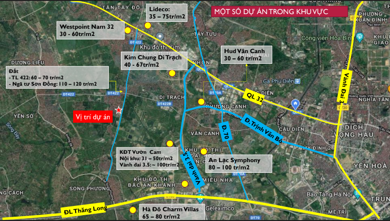 vị trí dự án sơn đồng center hoài đức