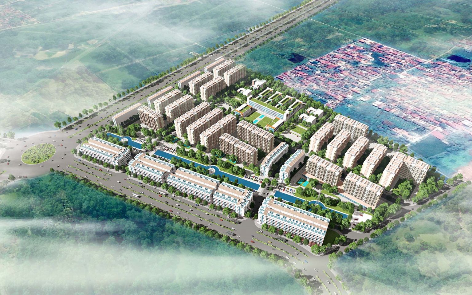 phối cảnh dự án cát tường smart city yên phong bắc ninh
