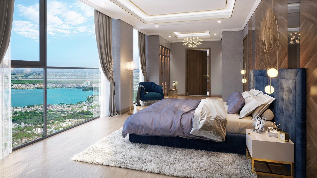 nội thất phòng ngủ căn hộ discovery skyline
