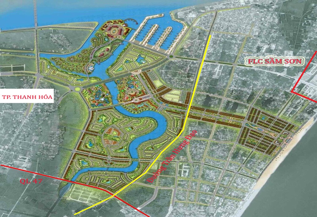 vị trí dự án sun grand boulevard sầm sơn