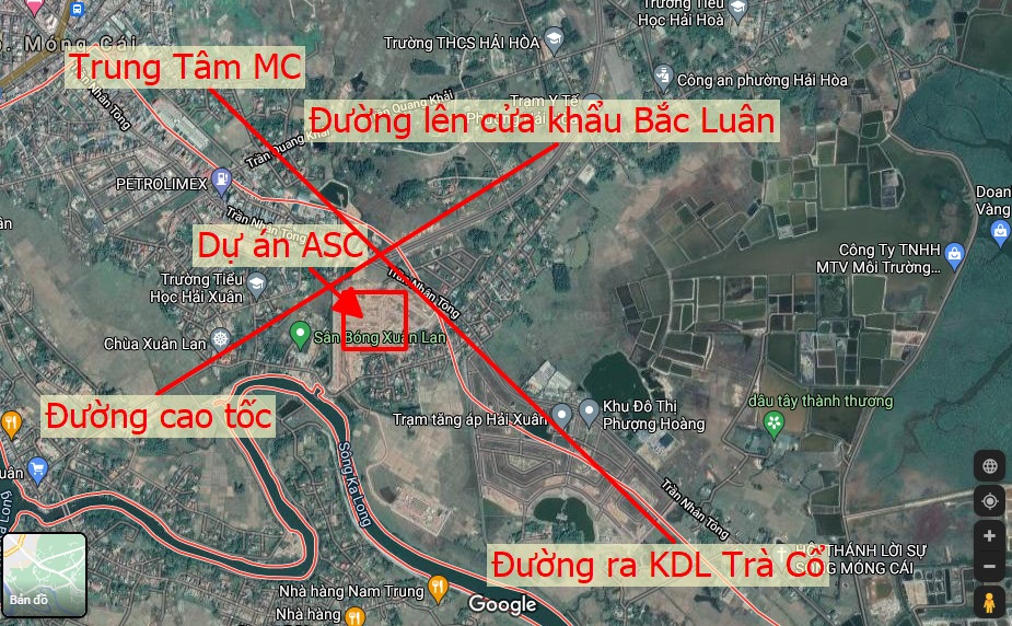 vị trí dự án asc móng cái