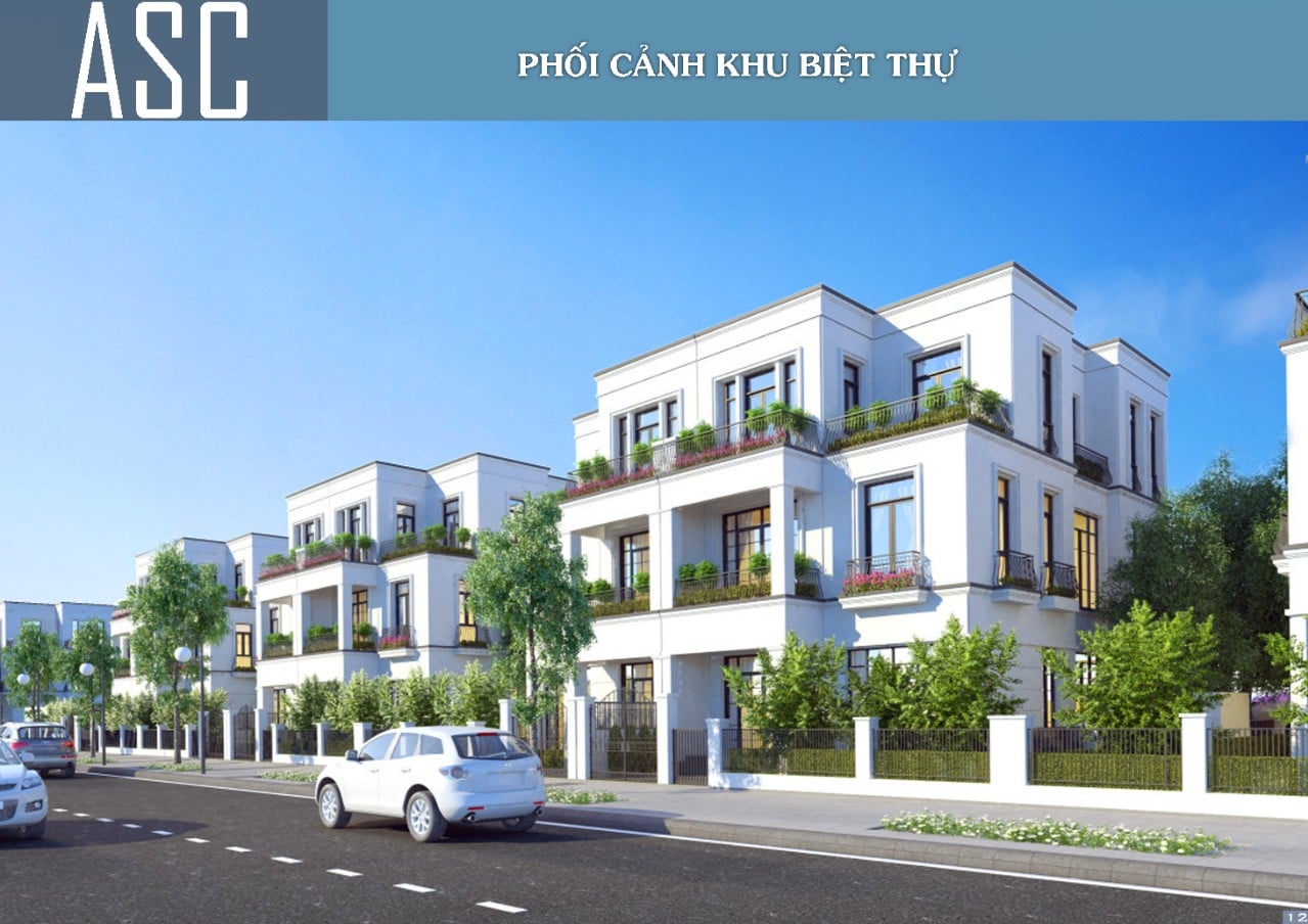 phối cảnh biệt thự dự án asc móng cái