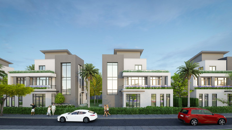 phối cảnh biệt thự lan viên villa đặng xá gia lâm